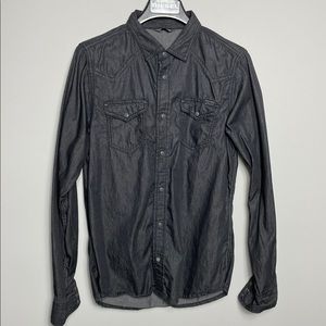 Diesel Black Denim Shirt Sz M